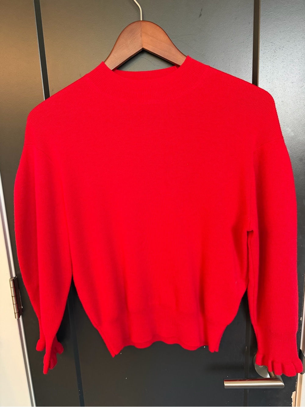 Madewell Bright Red Crewneck Knit Sweater